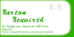 marton neuwirth business card